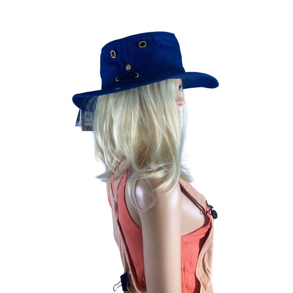 NWT Tilley T3 Cotton Duck Hat, Snap up, Navy, 71/2 60cm Large Unisex MSRP$99 - Picture 6 of 17